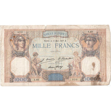 França, 1000 Francs, Cérès et Mercure, 1927-03-15, Z.83, VF(20-25)