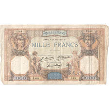 France, 1000 Francs, Cérès et Mercure, 1927-08-26, F.488, VF(20-25)