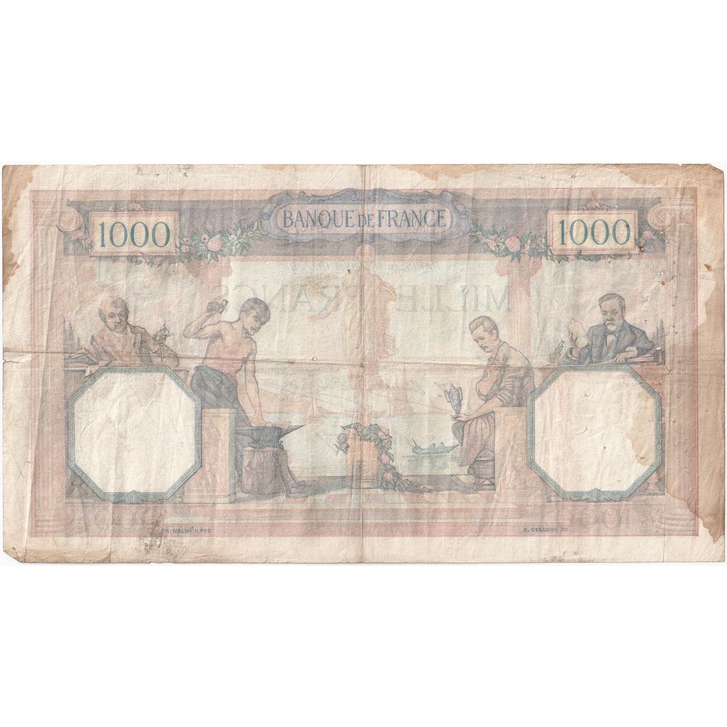 Francia, 1000 Francs, Cérès et Mercure, 1927-07-16, L.386, BC