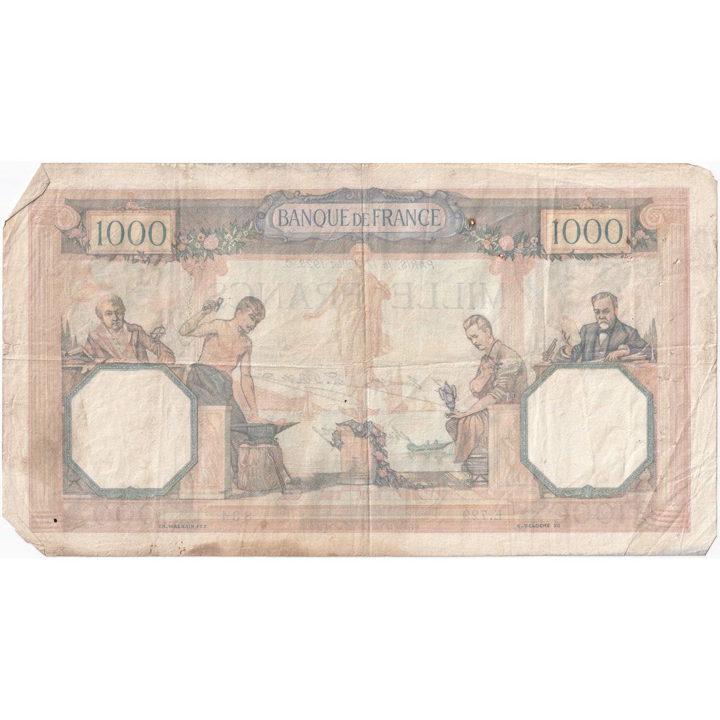 France, 1000 Francs, Cérès et Mercure, 1928-07-17, E.729, TB