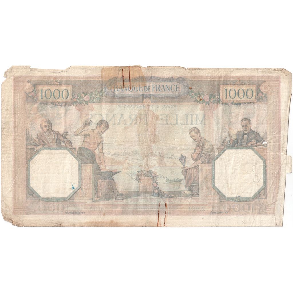 Frankrijk, 1000 Francs, Cérès et Mercure, 1930-08-28, Z.989, TB