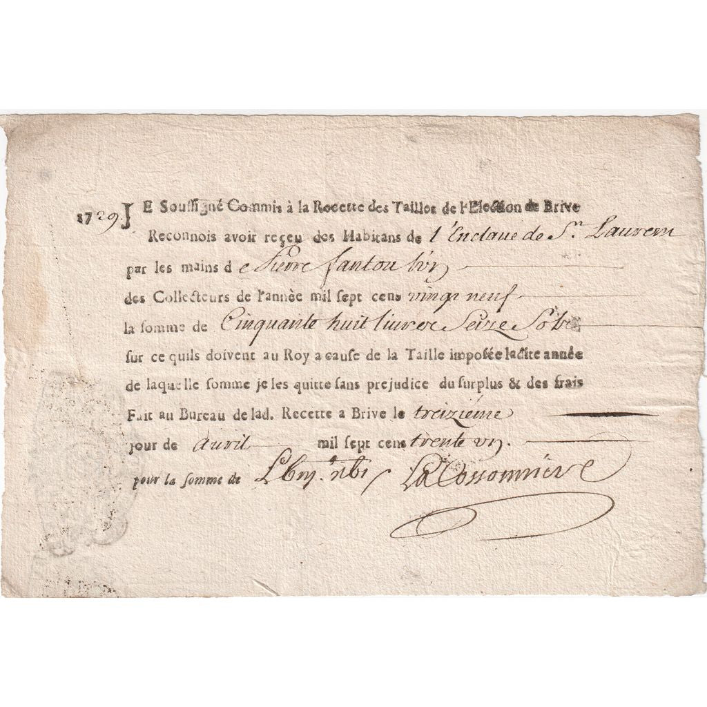 France, BILLET DE 58 LIVRES, EF(40-45)