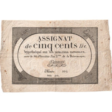 France, 500 Livres, 8.2.1794, TTB