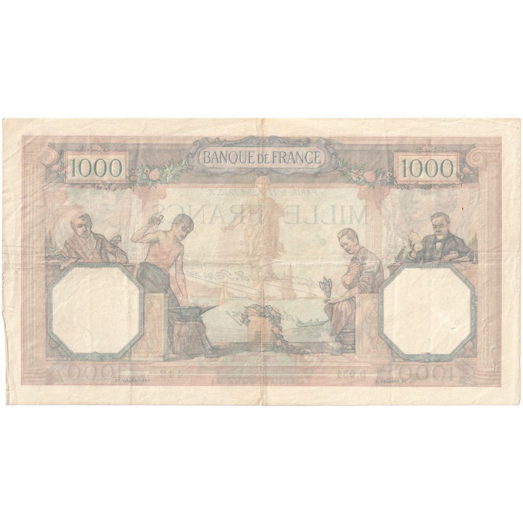 Frankrijk, 1000 Francs, Cérès et Mercure, 1930-07-17, D.934, TTB