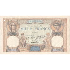 France, 1000 Francs, Cérès et Mercure, 1932-09-01, O.2118, VF(30-35)