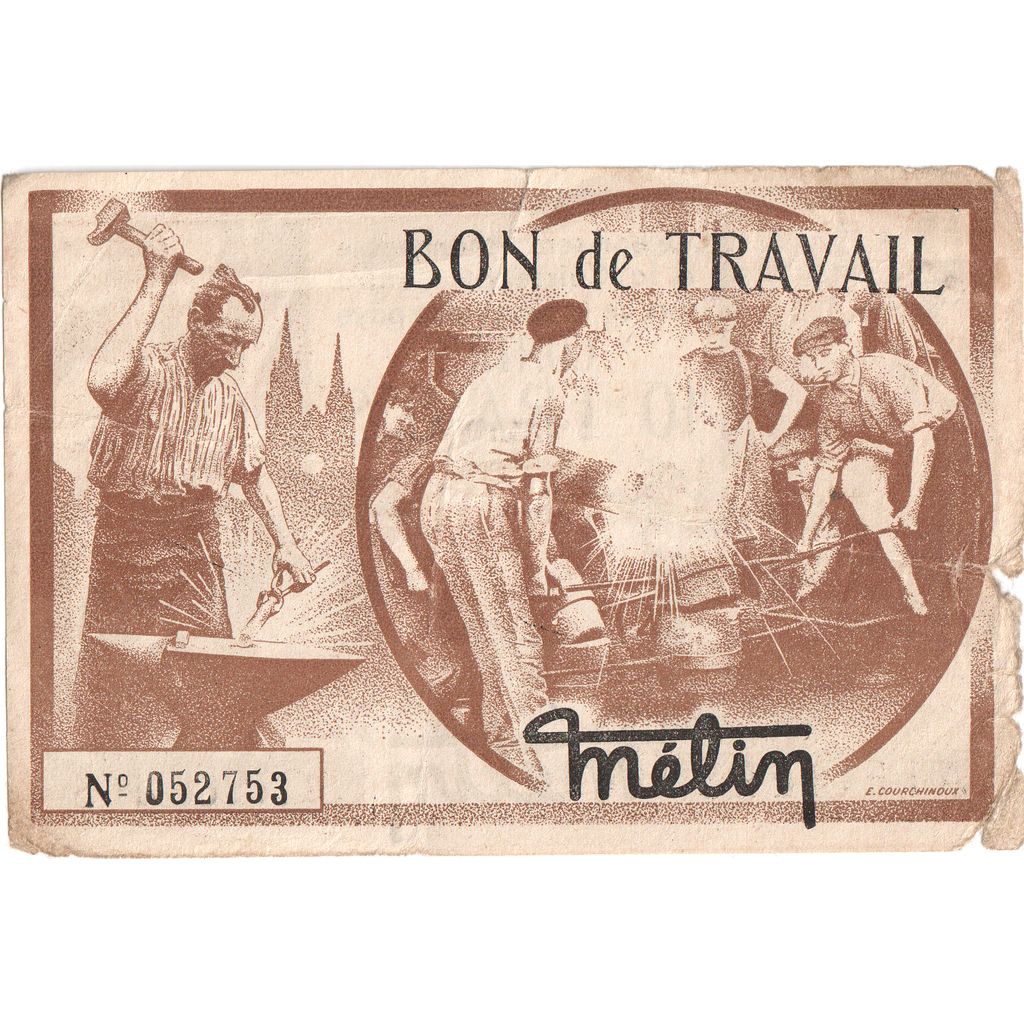 Francia, 10 Francs, BON ATELIERS DE SOISSONS, MB