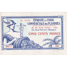 Francja, 500 Francs, SERIE A 1, EPARGNE ET UNION COMMERCIALE DES FLANDRES LILLE