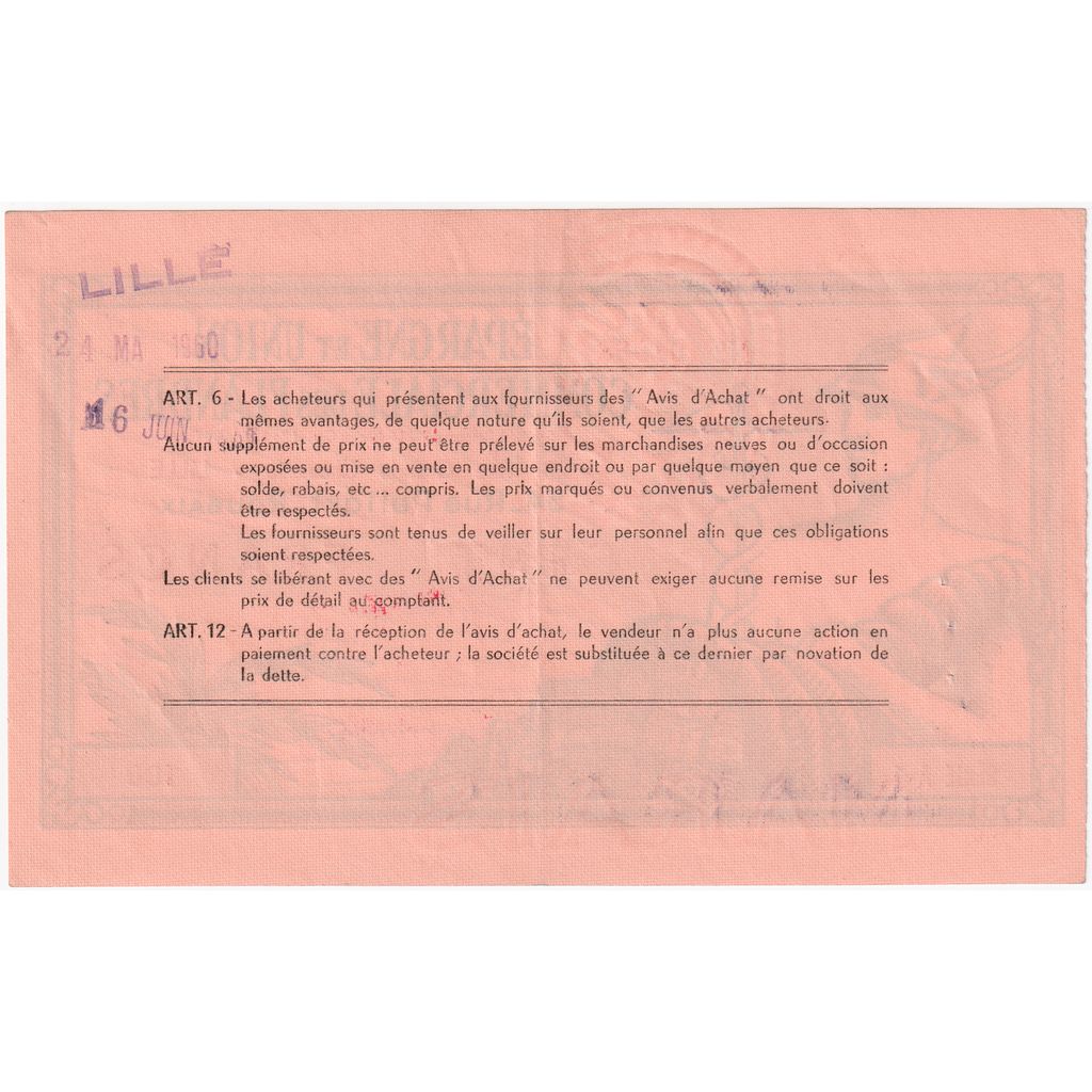 França, 100 Francs, SERIE A 1, EPARGNE ET UNION COMMERCIALE DES FLANDRES LILLE