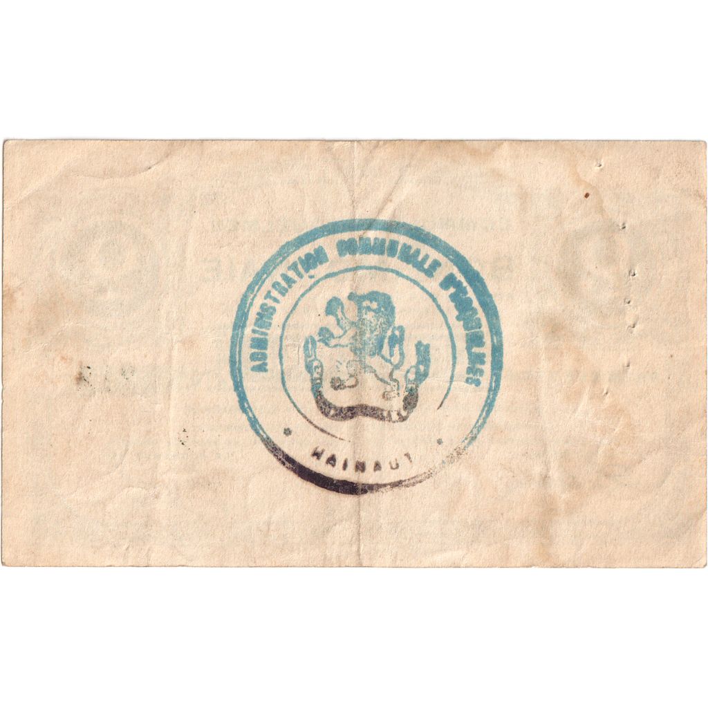 België, 2 Francs, COMMUNE D ESQUELMES, TTB