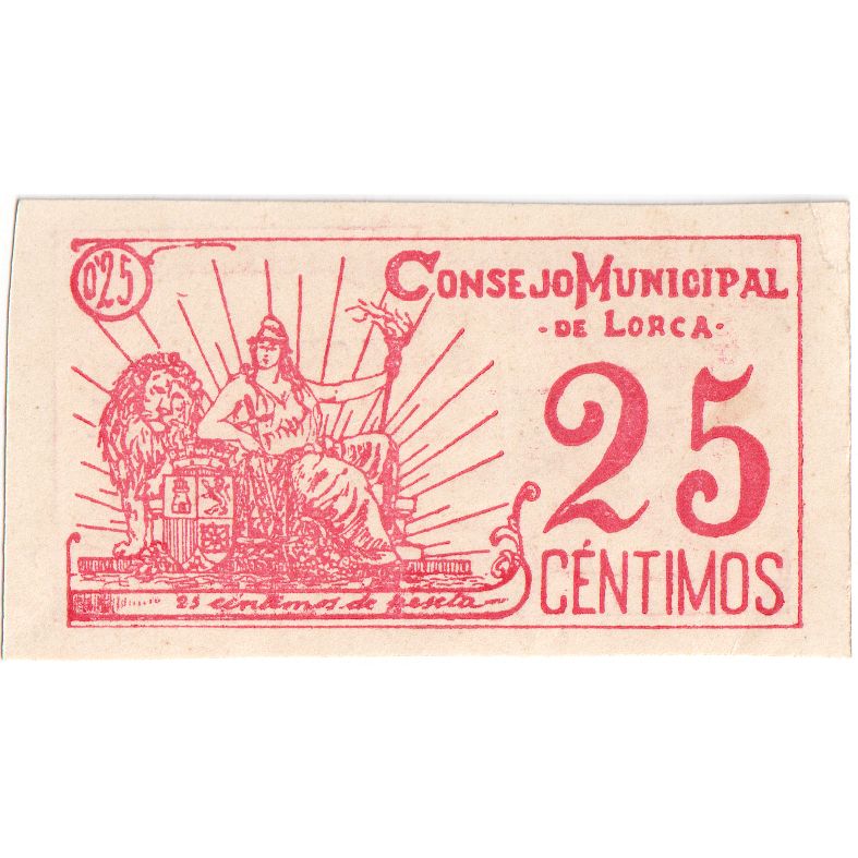 España, 25 Centimes, LORCA, SC