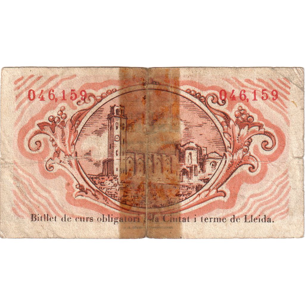 Spagna, 25 Centimes, 1937-06-30, LLEIDA, MB