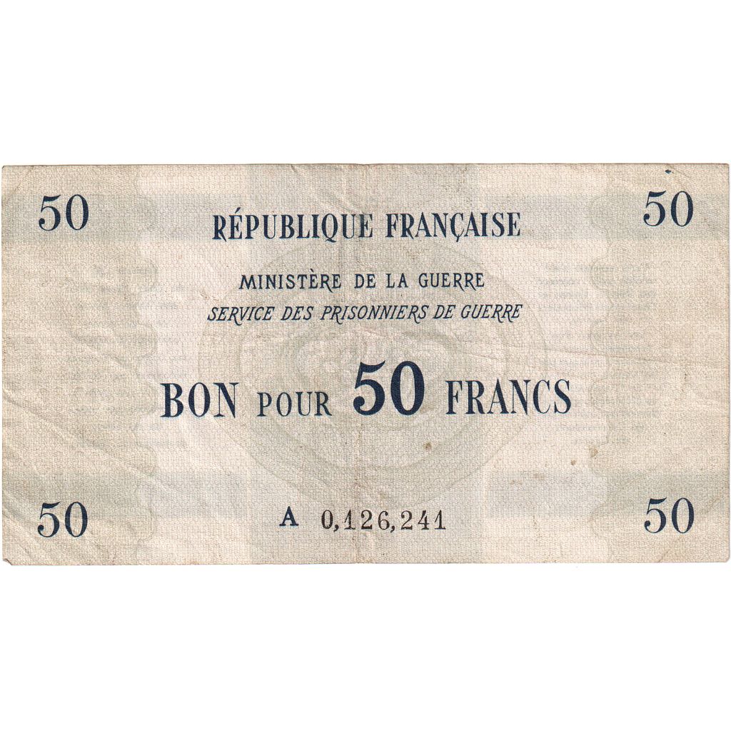 Francia, 50 Francs, A0126241, Prisonniers de Guerre, BB