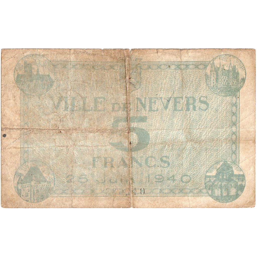 Francia, 5 Francs, 1940-06-26, MB+