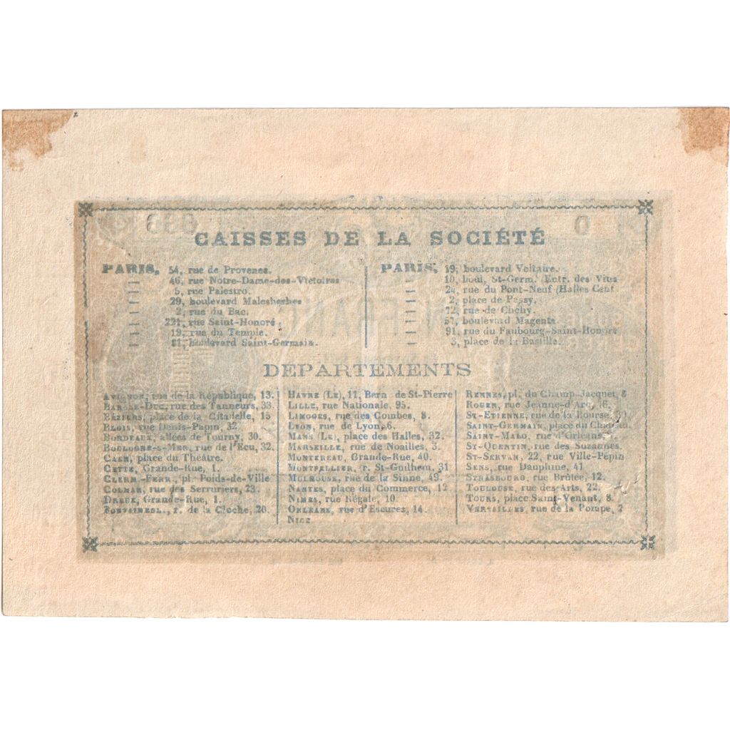 Frankreich, Paris, 1 Franc, 1871-11-18, SS