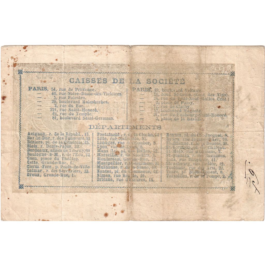 Frankreich, 2 Francs, 1871-11-18, A 603, S+