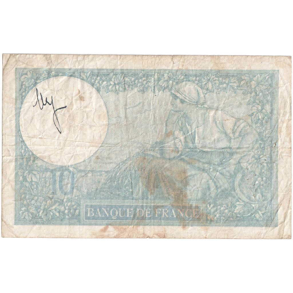 Francia, 10 Francs, Minerve, 1941-01-09, U.83260, BC