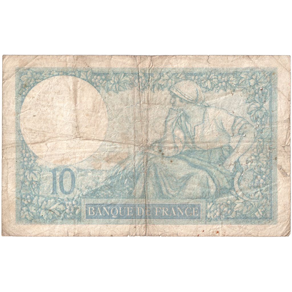 France, 10 Francs, Minerve, 1927-09-03, J.42310, VF(20-25)