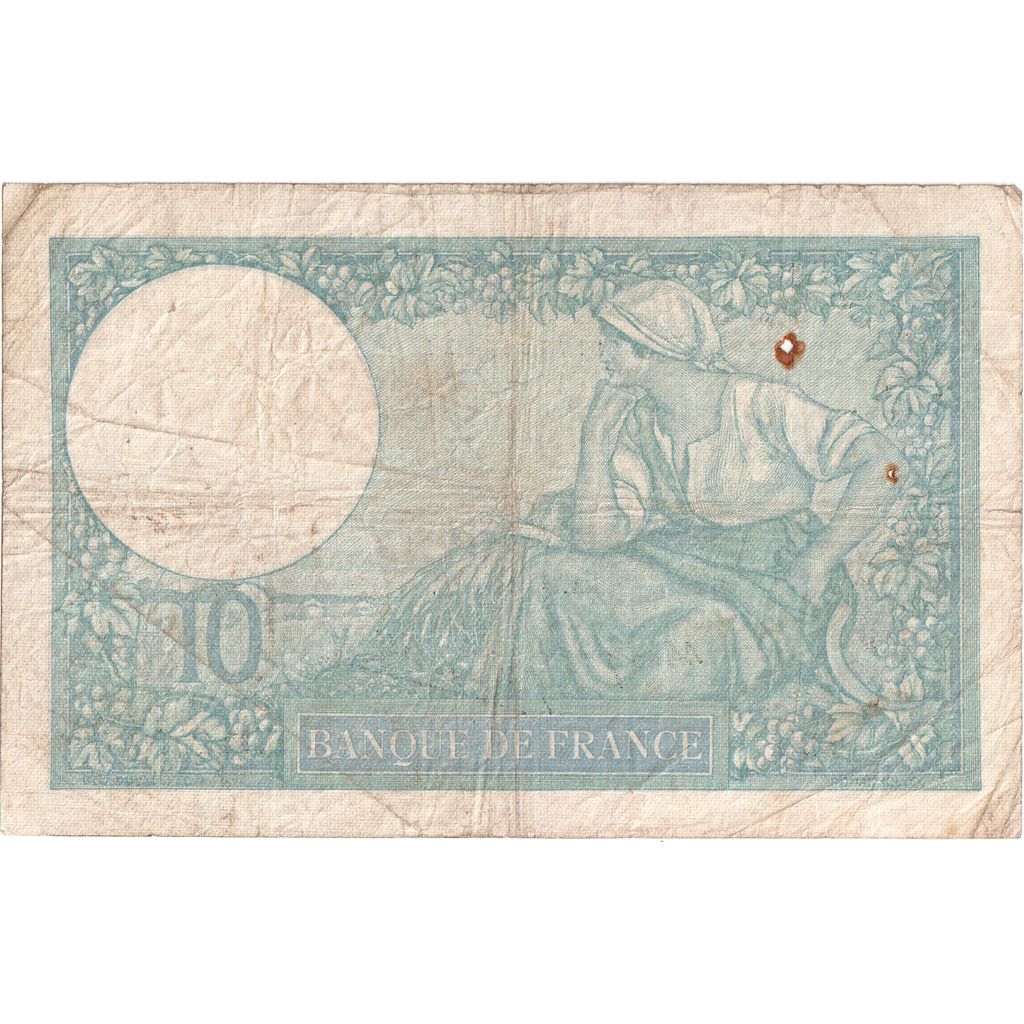 France, 10 Francs, Minerve, 1939-09-07, E.71113, VF(30-35)