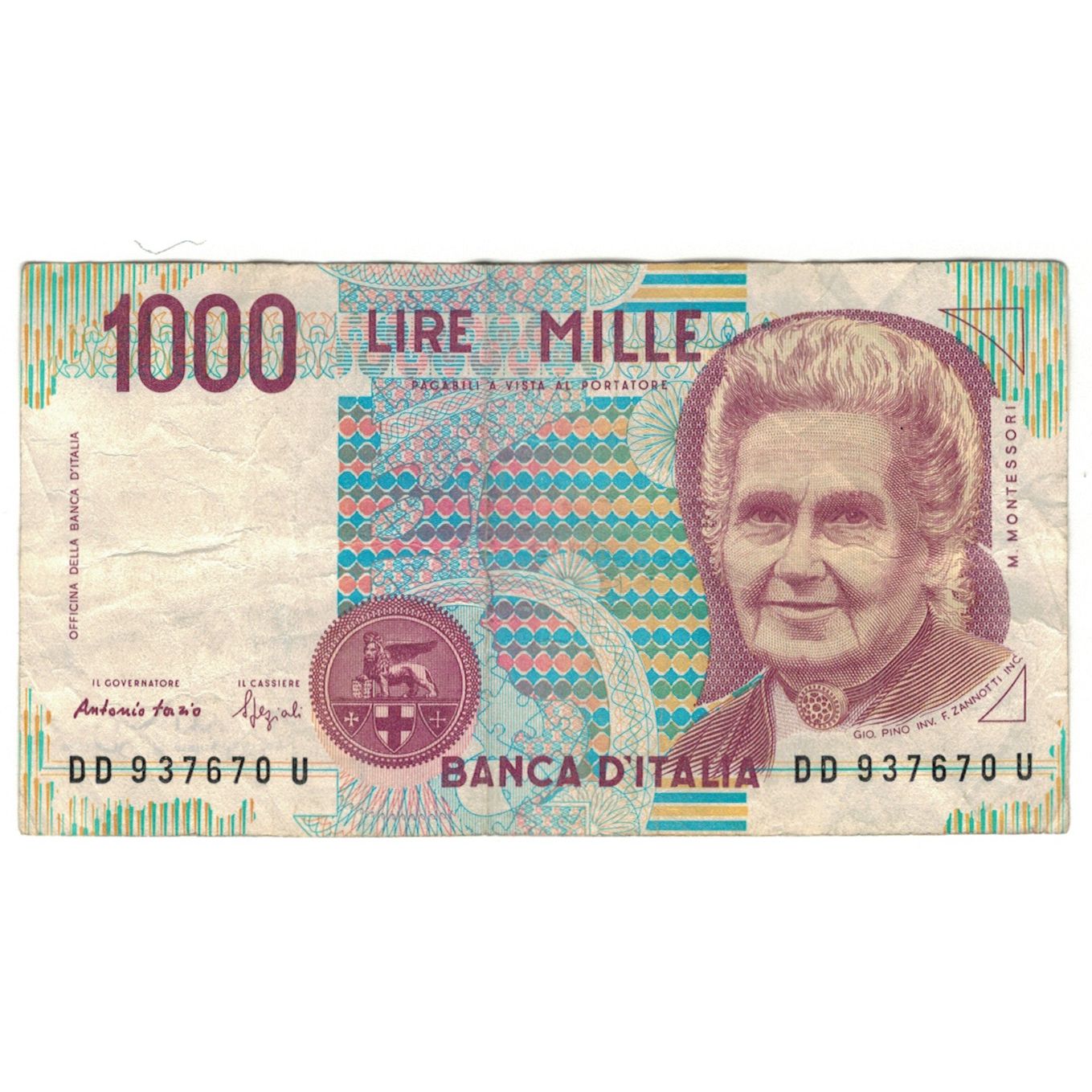 Geldschein, Italien, 1000 Lire, 1990, 1990-10-03, KM:114a, S