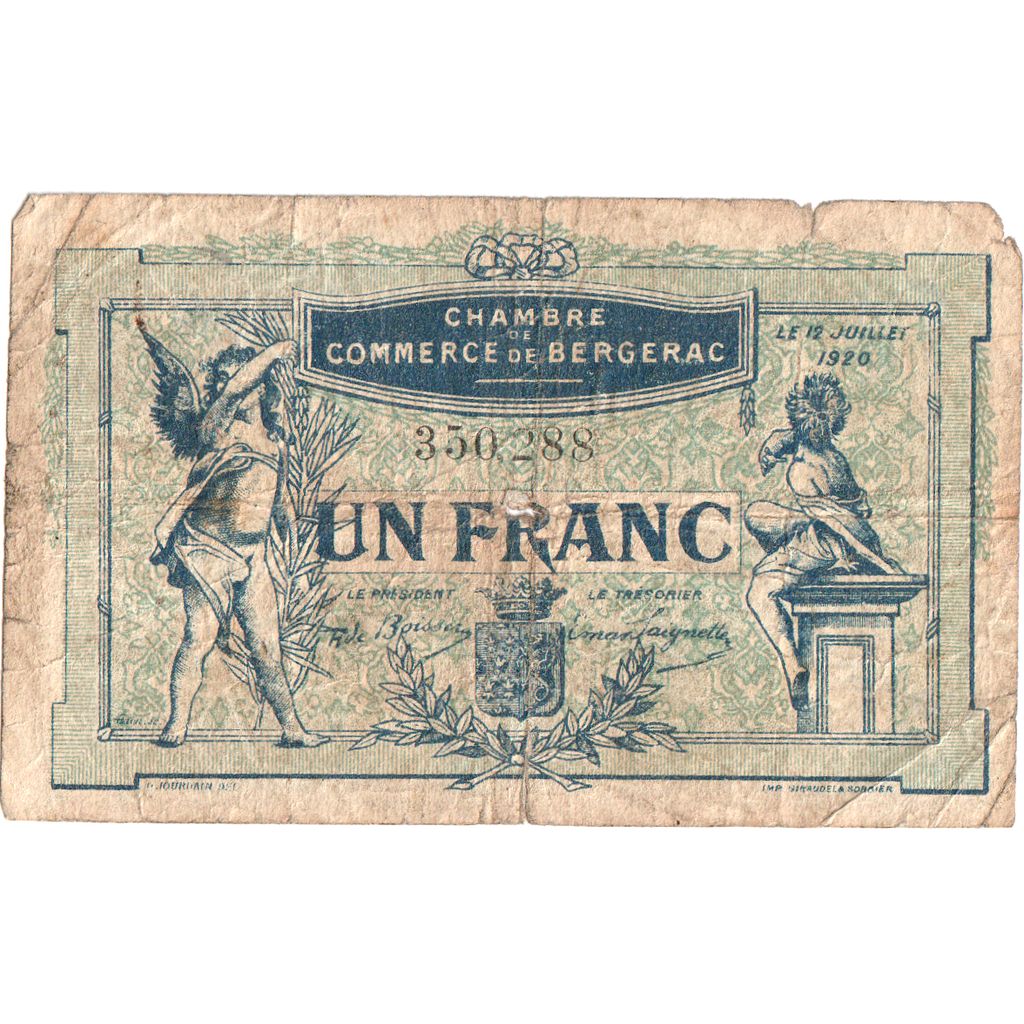Francia, 1 Franc, 1920-07-12, MB, Pirot:24-37