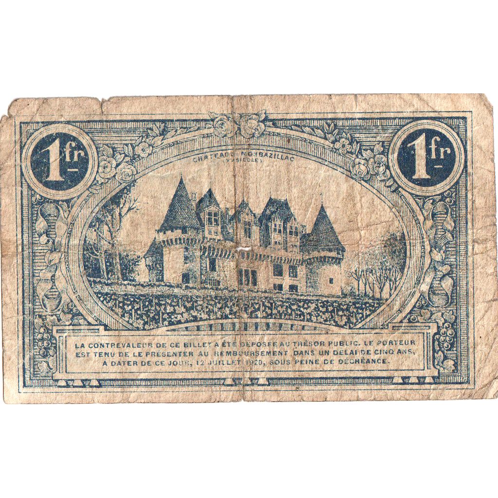 Francia, 1 Franc, 1920-07-12, MB, Pirot:24-37