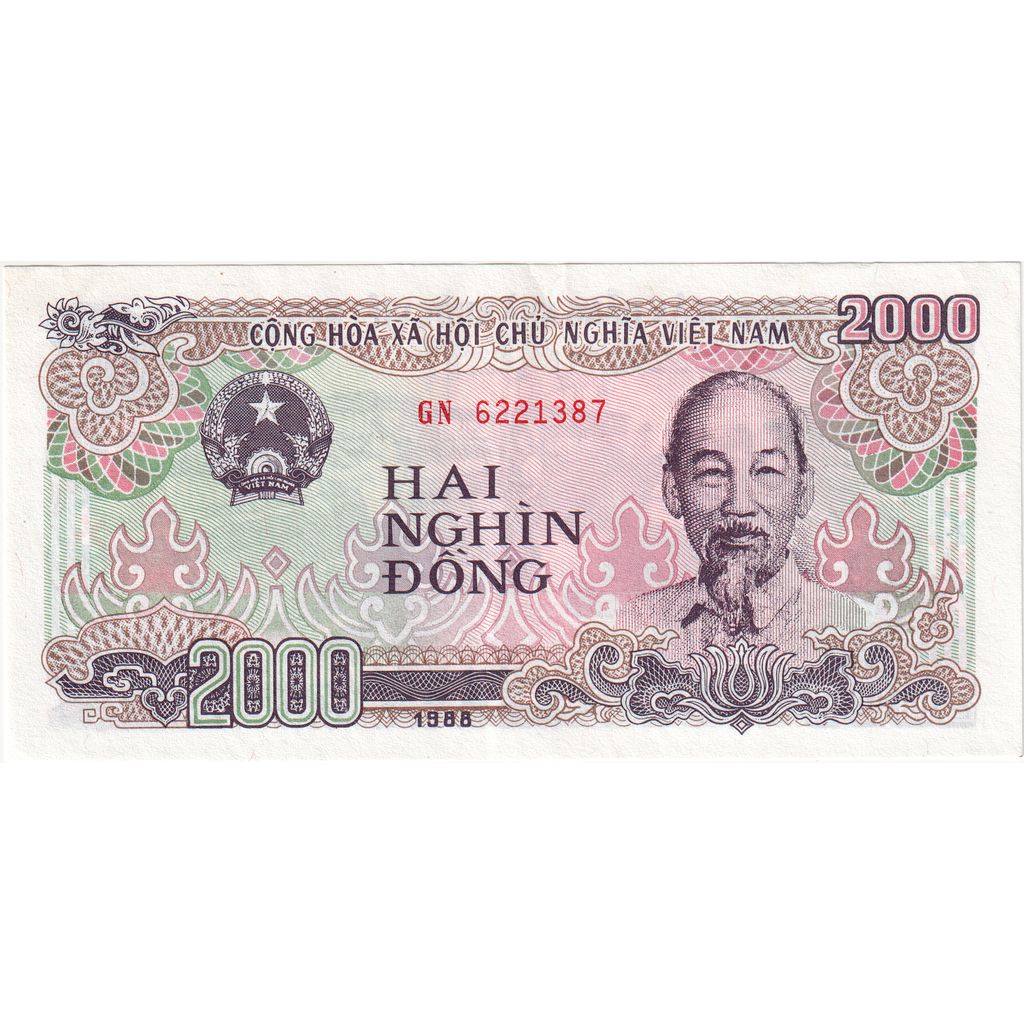 Wietnam, 2000 Dông, 1988, UNC(65-70)