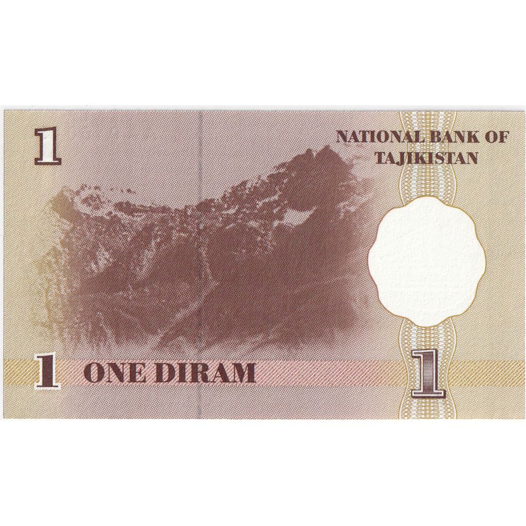 Tajikistan, 1 Diram, Undated (1999-2000), UNC(65-70)