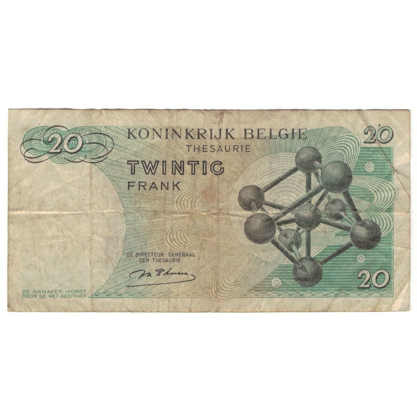 Billet, Belgique, 20 Francs, 1964, 1964-06-15, KM:138, B