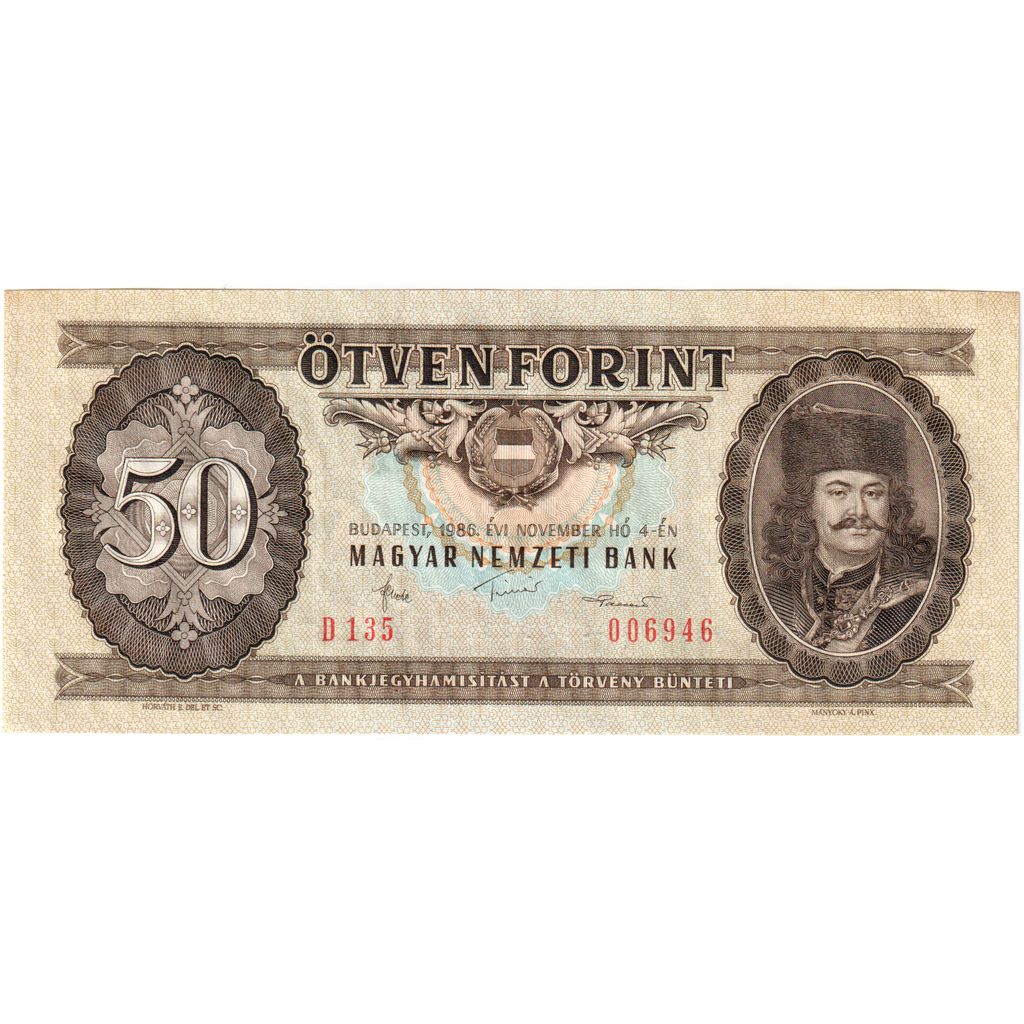 Banknote, Hungary, 50 Forint, 1986-11-04, KM:170g, EF(40-45)