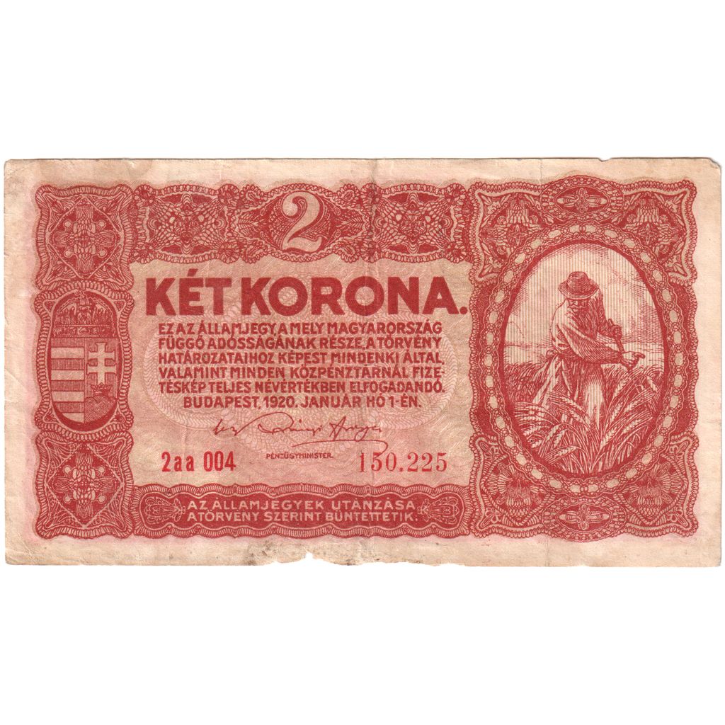Hungría, 2 Korona, 1920-01-01, BC