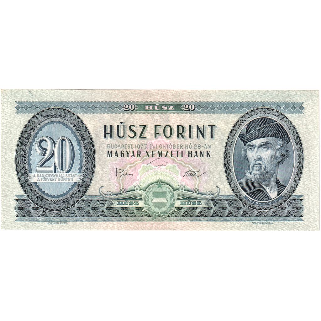 Hongrie, 20 Forint, 1975-10-28, NEUF