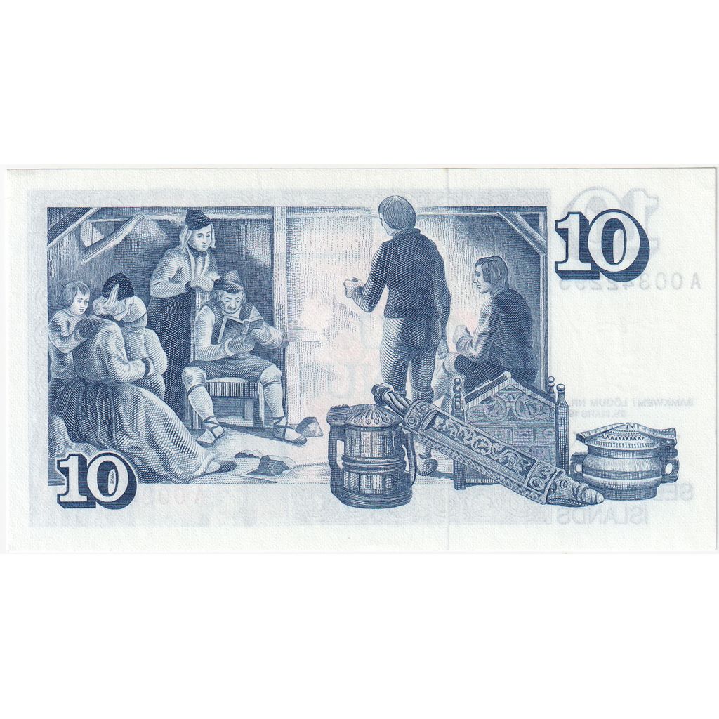 Islândia, 10 Kronur, 1961-03-29, UNC(65-70)