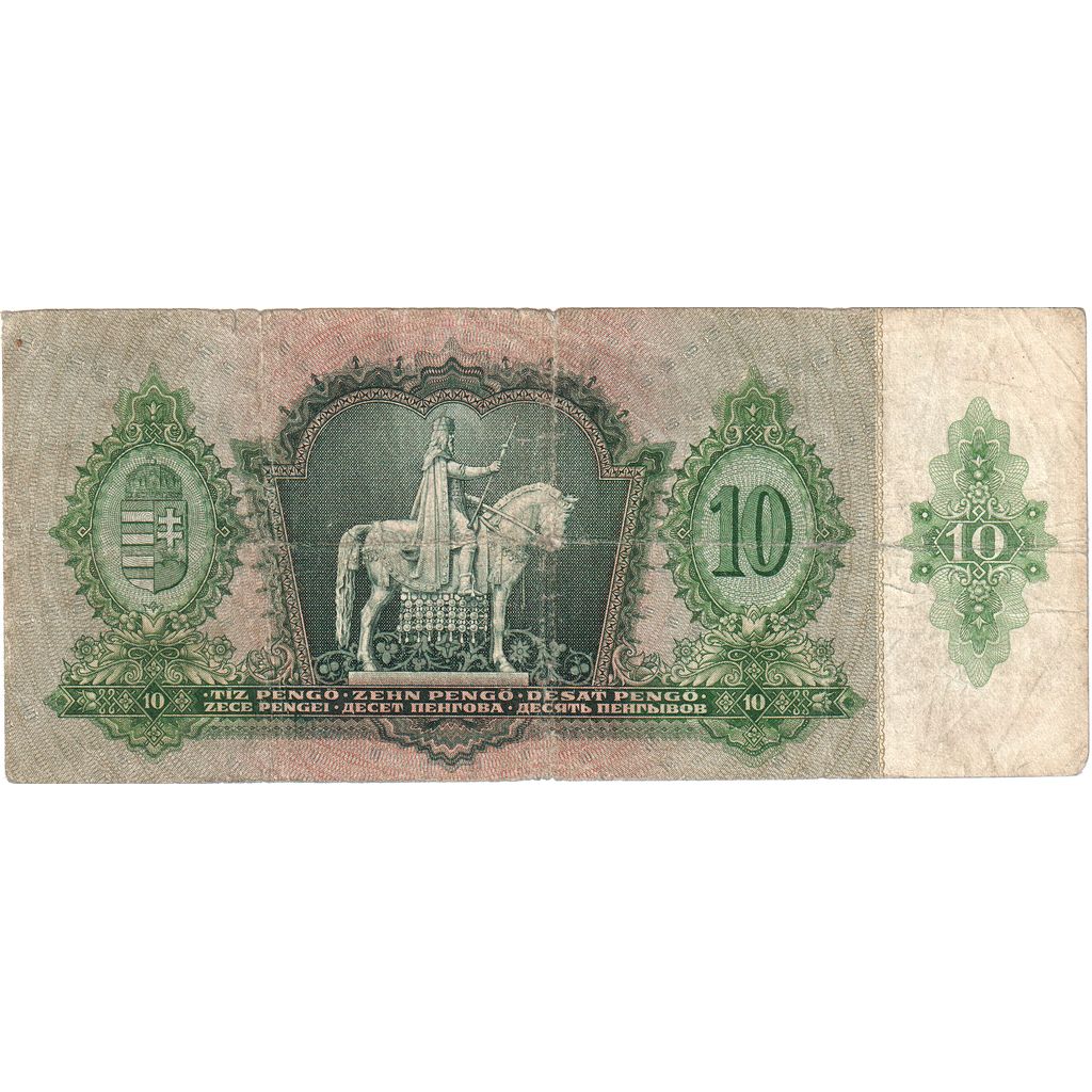 Hongrie, 10 Pengö, 1936-12-22, TB+