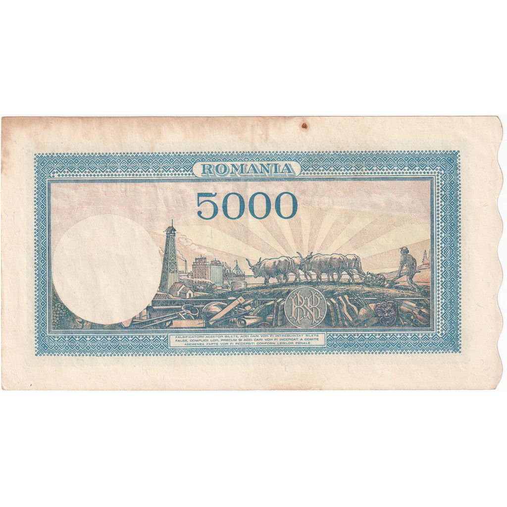 Romania, 5000 Lei, 1945-03-20, MB+