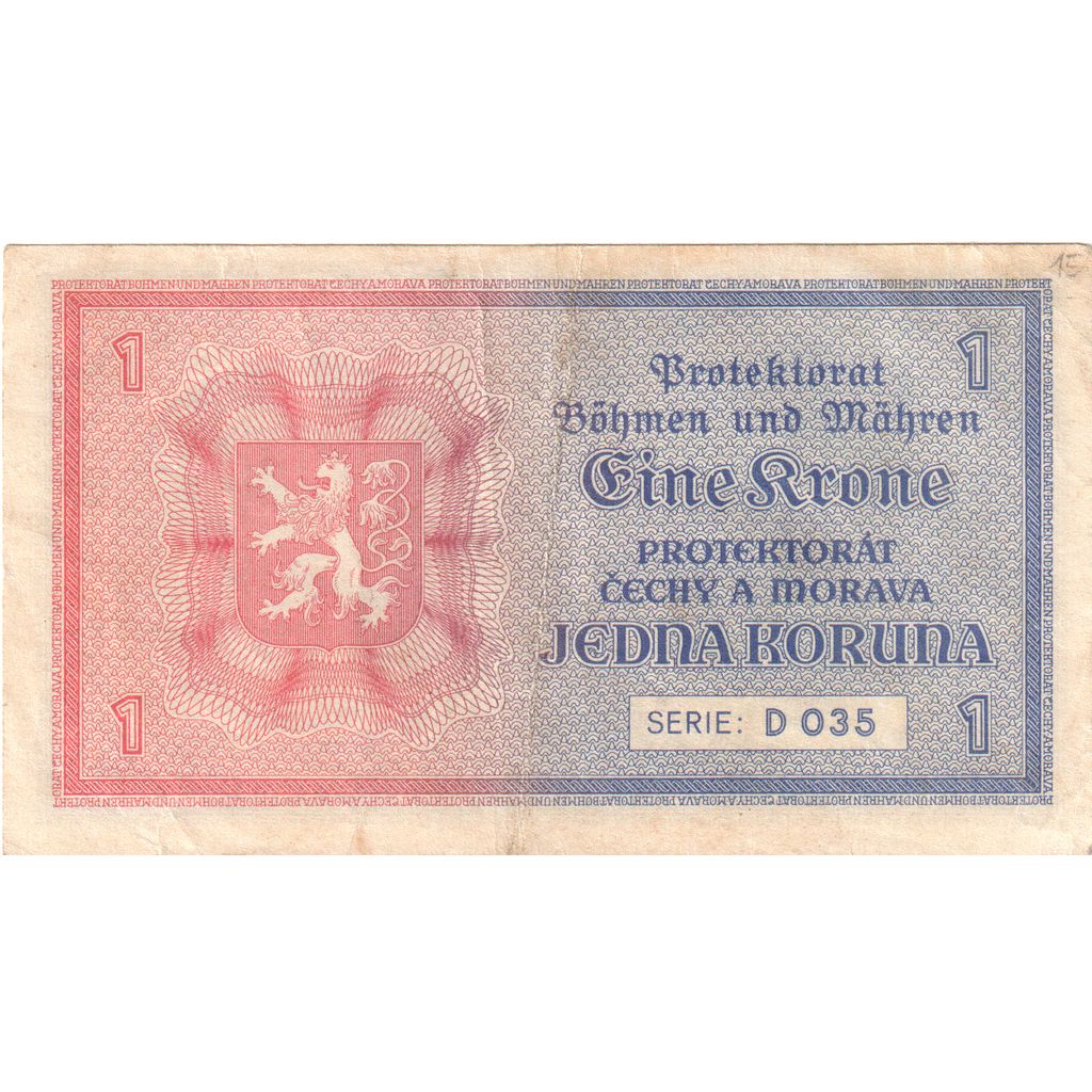 Bohemia and Moravia, 1 Koruna, EF(40-45)