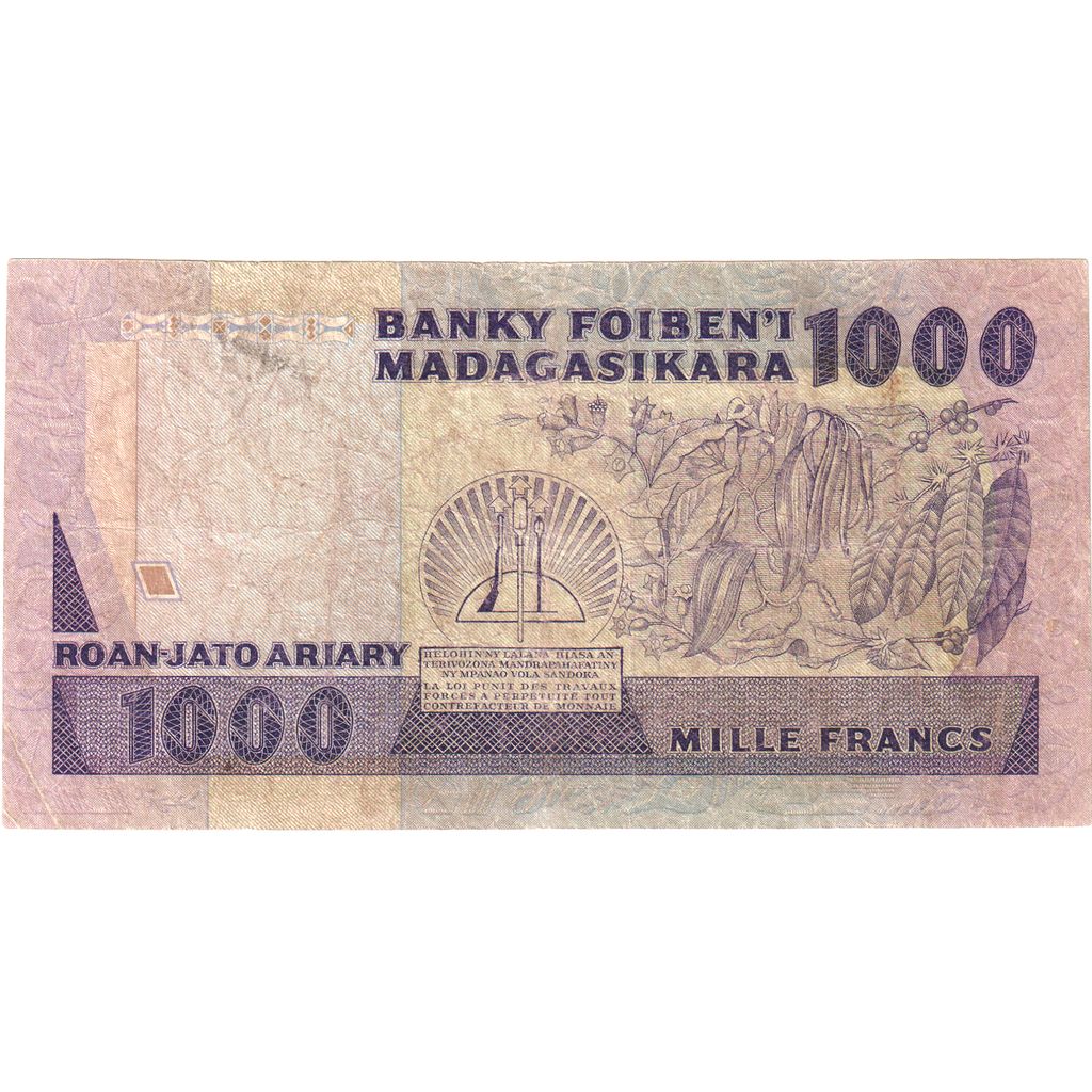 Madagascar, 1000 Francs, S