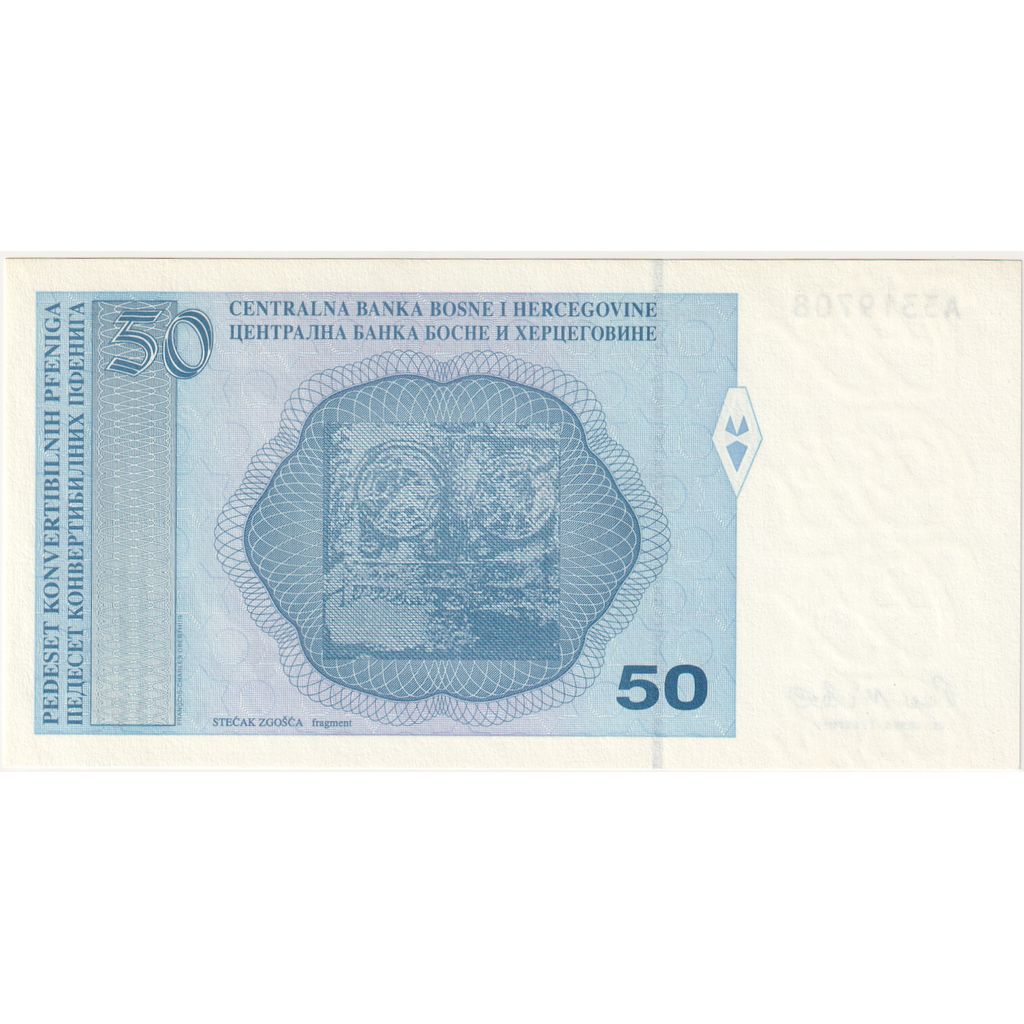 Bosnia - Herzegovina, 50 Convertible Pfeniga, UNC(65-70)