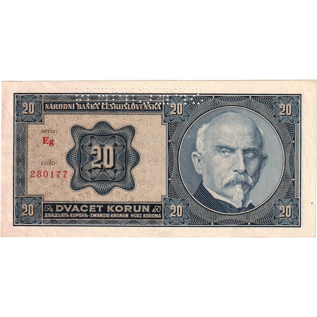 Czechoslovakia, 20 Korun, 1926-10-01, UNC(65-70)