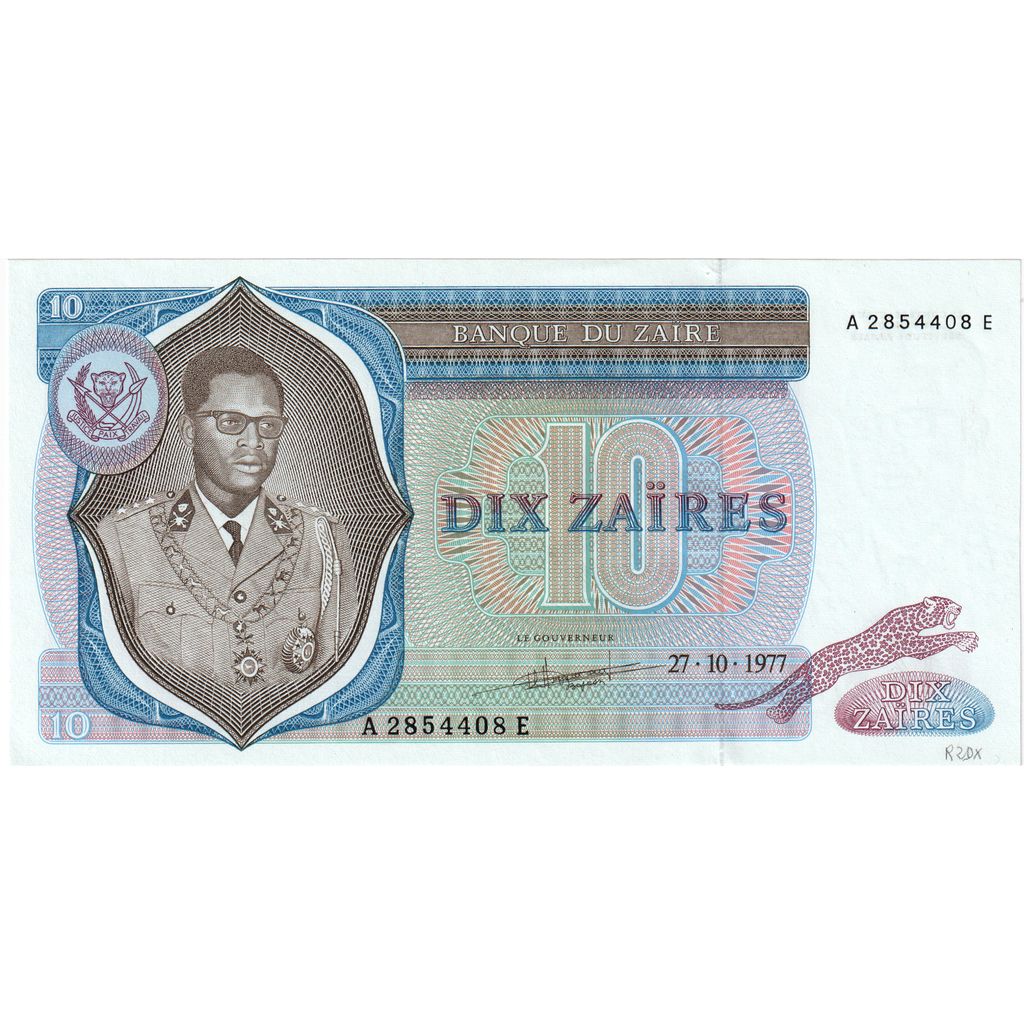 Banconote, Zaire, 10 Zaïres, 1977-10-27, KM:23b, FDS