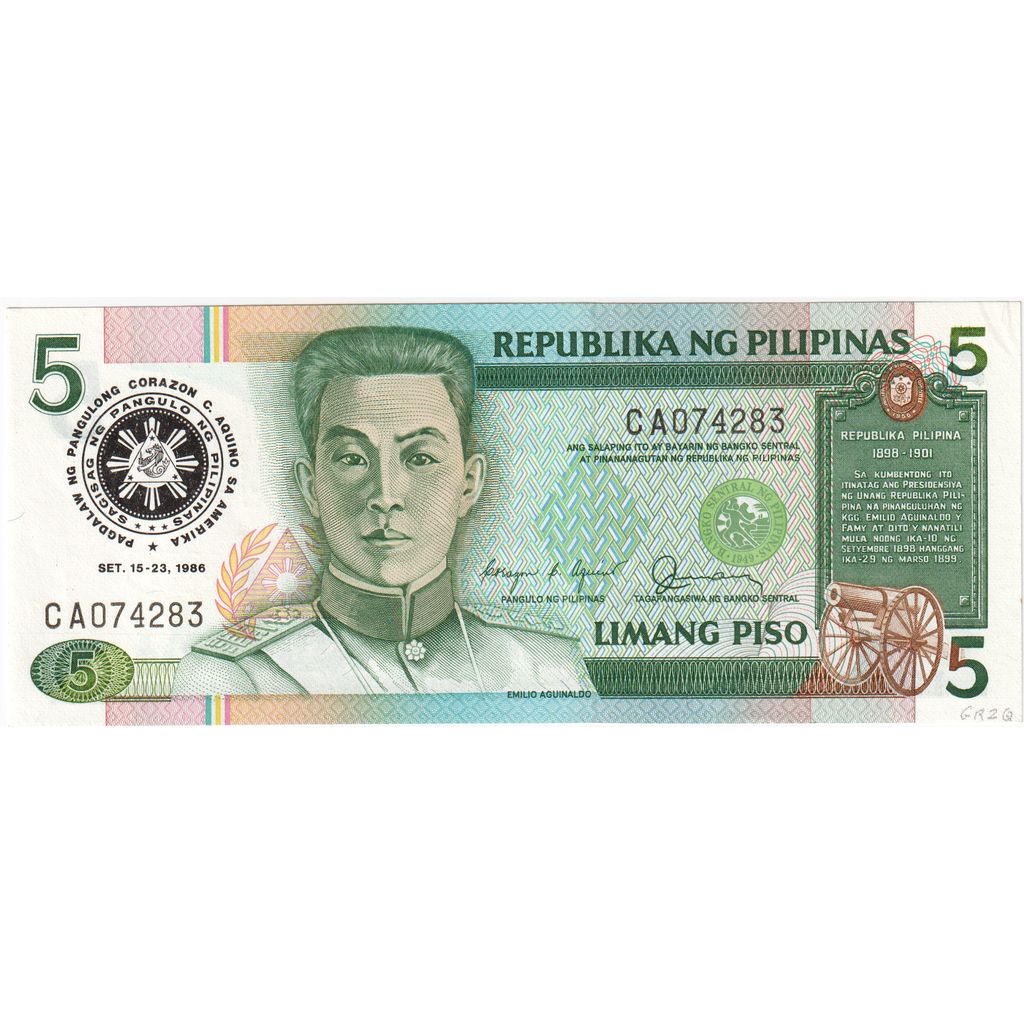 Filipinas, 5 Piso, UNC(65-70)