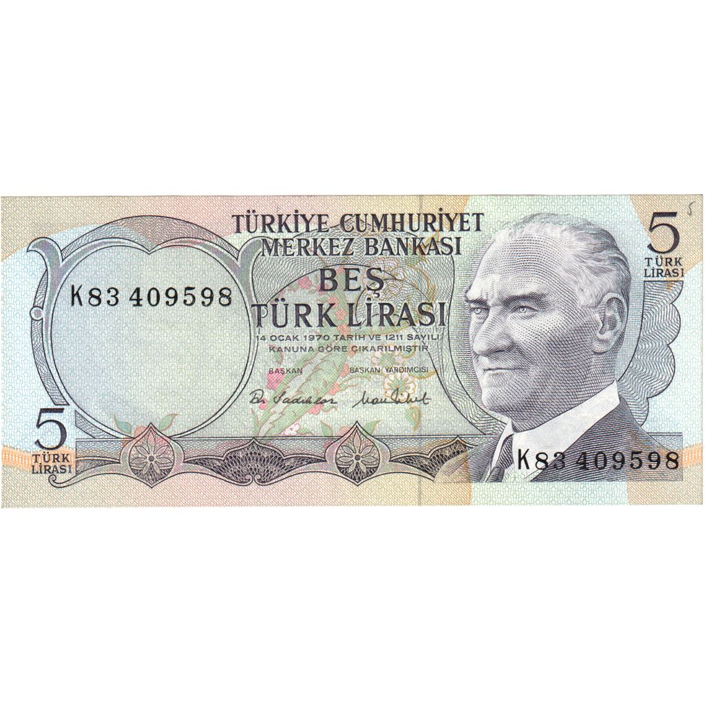 Turquie, 5 Lira, SPL