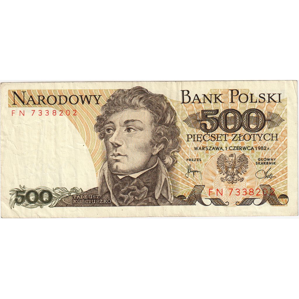 Pologne, 500 Zlotych, 1982-06-01, TTB