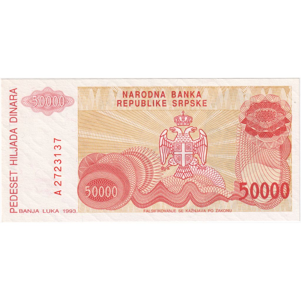 Bosnia - Herzegovina, 50,000 Dinara, UNC(65-70)