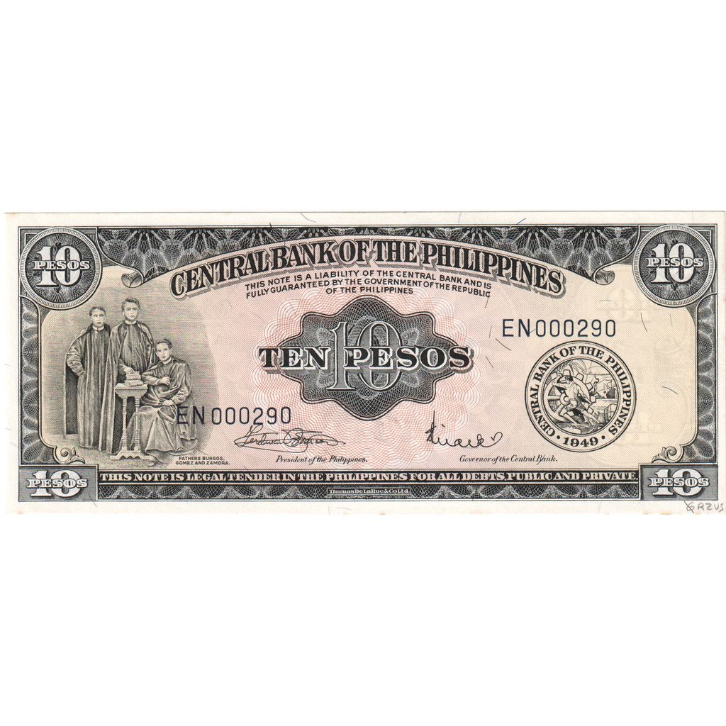 Filipinas, 10 Pesos, UNC(65-70)