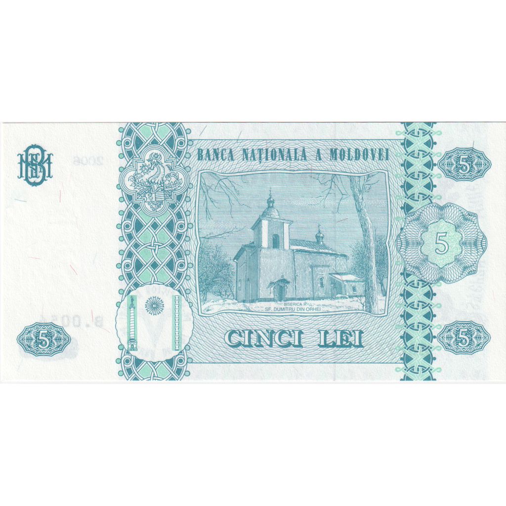 Moldávia, 5 Lei, UNC(65-70)