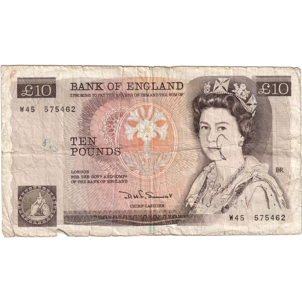 Great Britain, 10 Pounds, Undated (1987-88), VF(20-25)