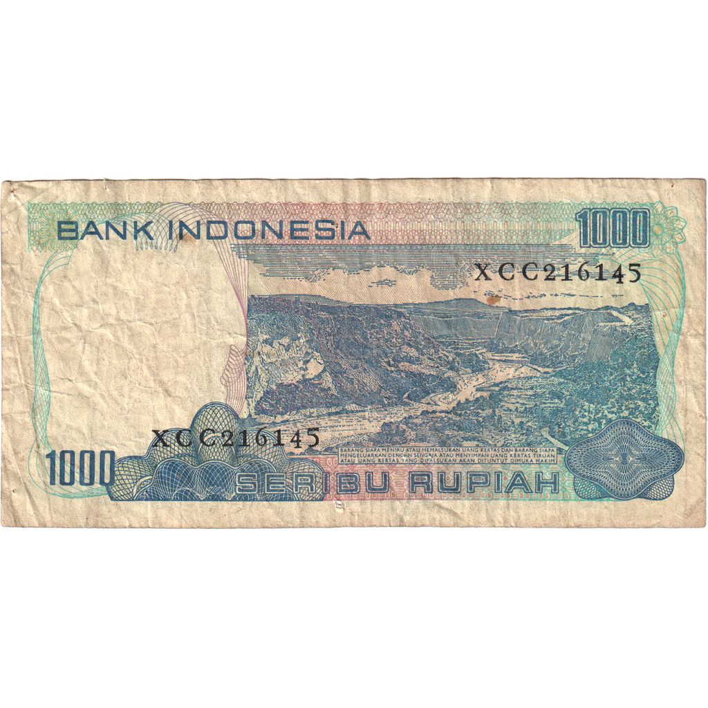 Banknote, Indonesia, 1000 Rupiah, 1980, VF(20-25)