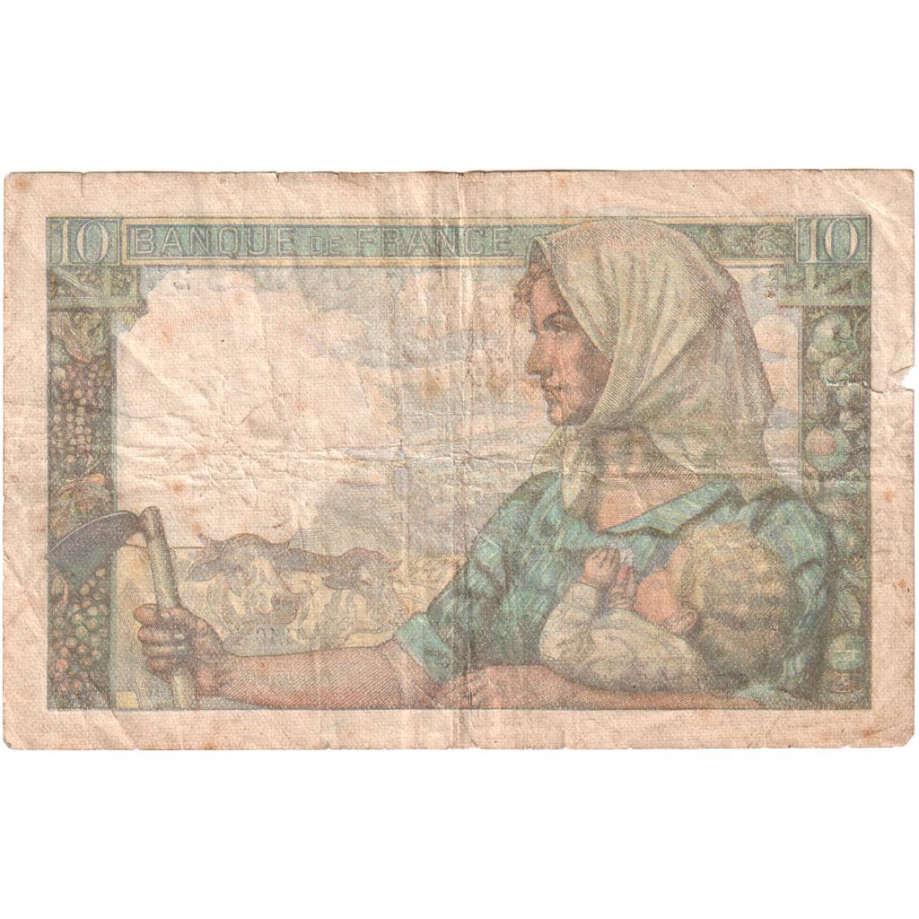 France, 10 Francs, Mineur, 1946-12-19, D.121, VF(20-25)