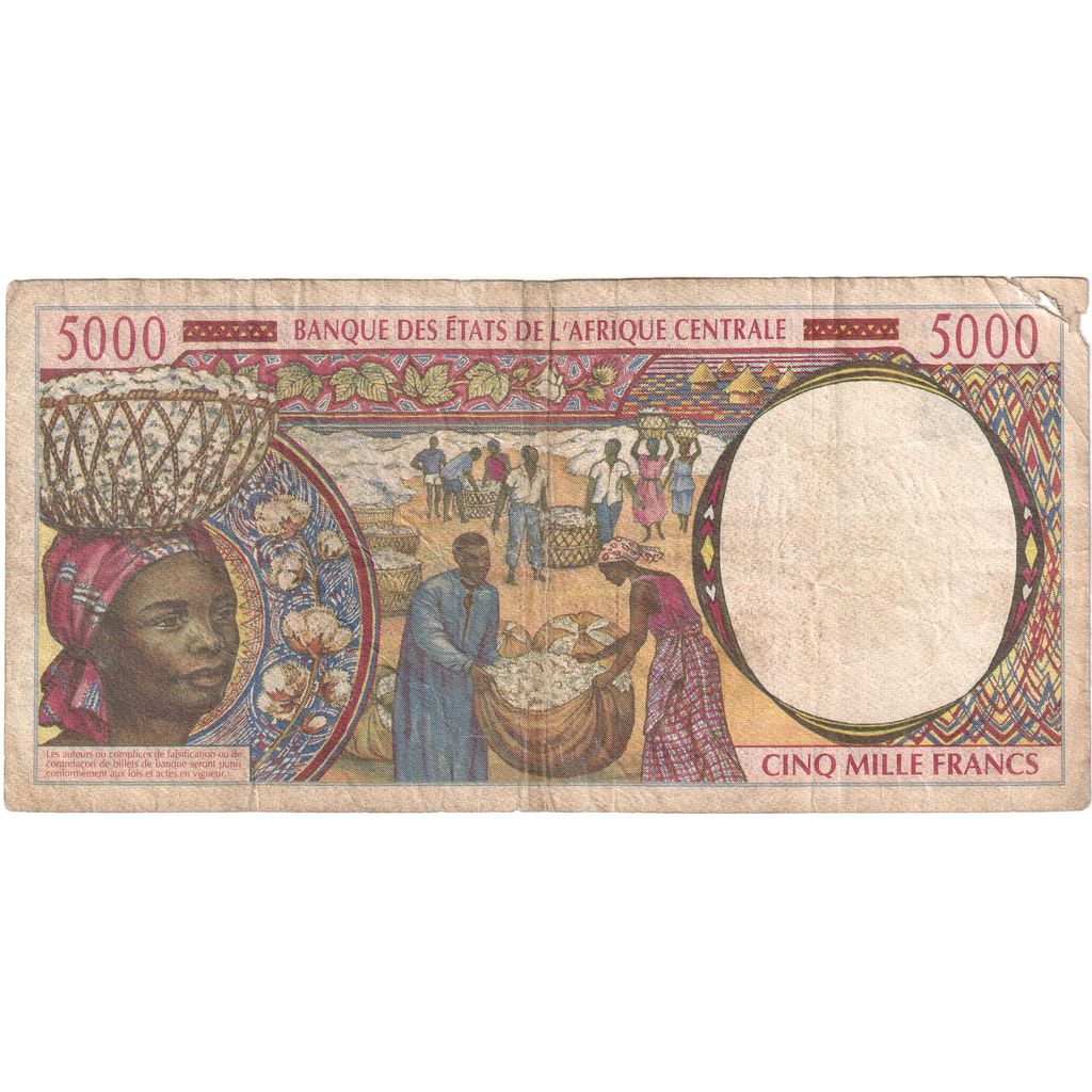 Estados del África central, 5000 Francs, BC