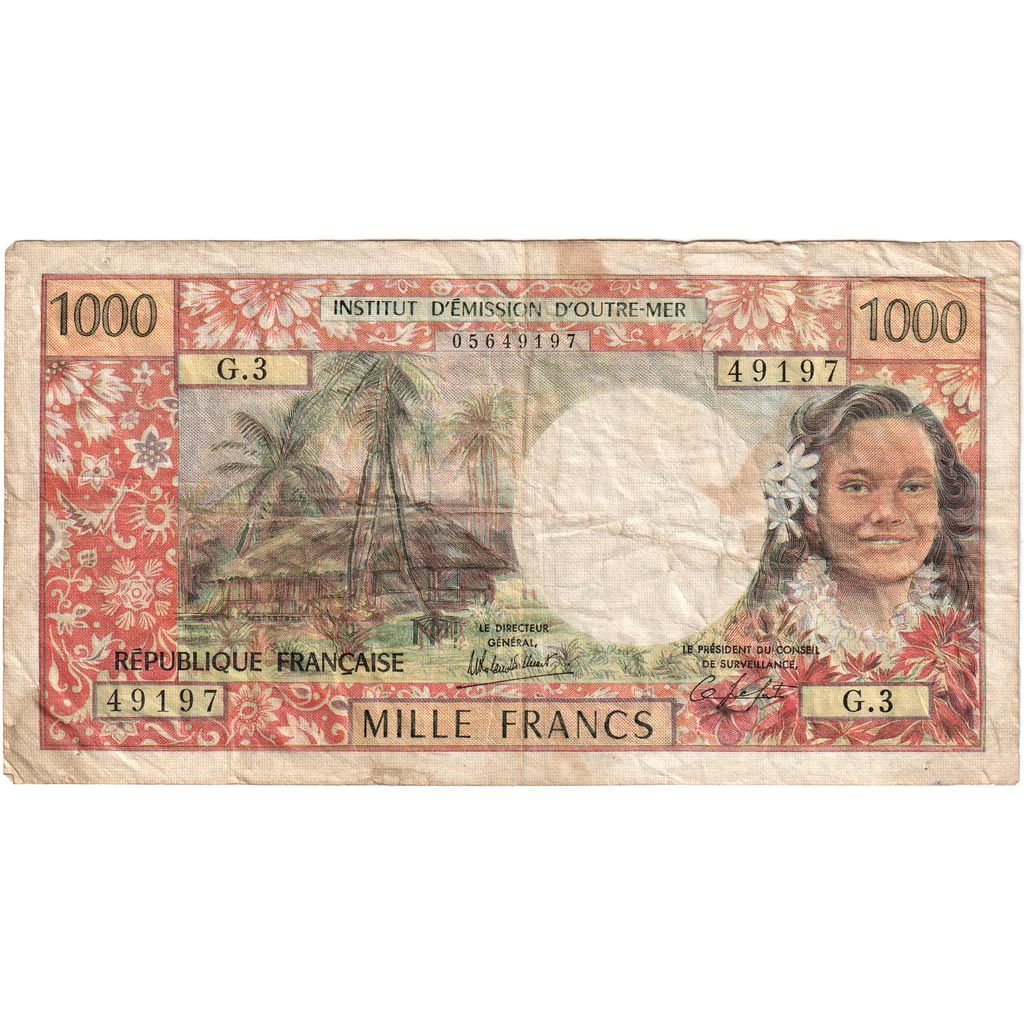 New Caledonia, 1000 Francs, NOUMÉA, VF(20-25)